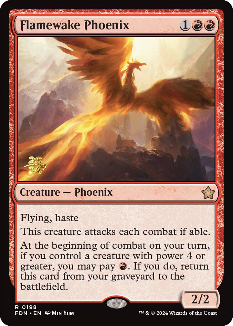 Flamewake Phoenix [Foundations Prerelease Promos] | Kessel Run Games Inc. 