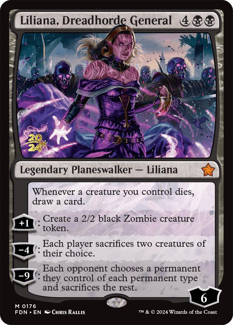 Liliana, Dreadhorde General [Foundations Prerelease Promos] | Kessel Run Games Inc. 