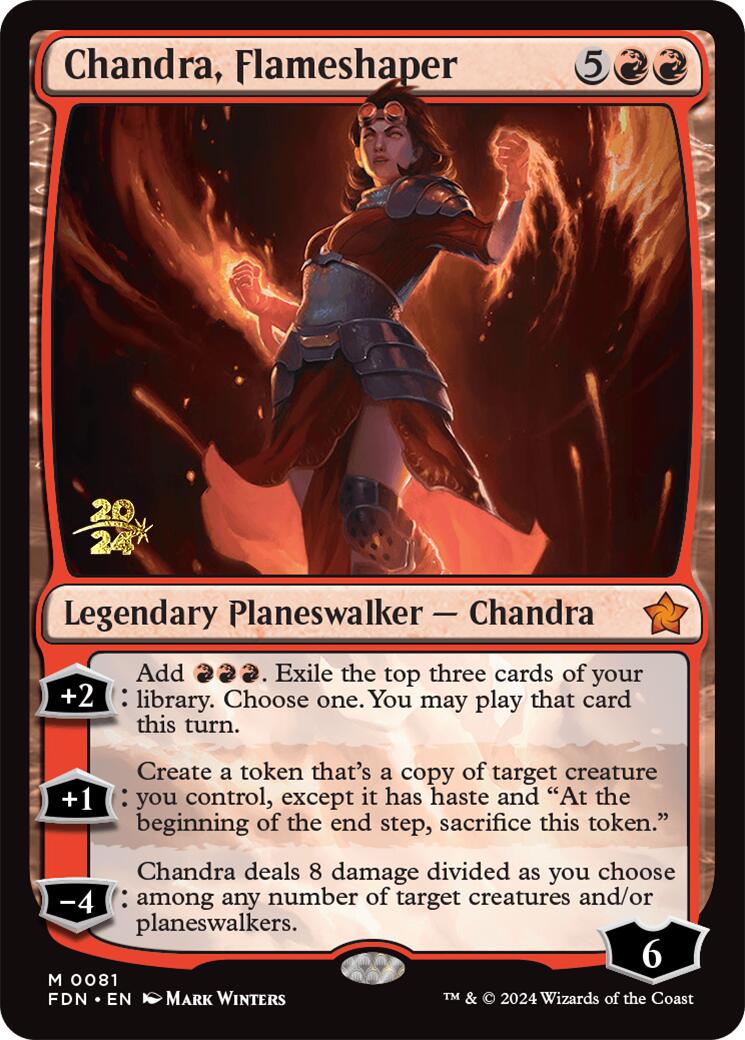 Chandra, Flameshaper [Foundations Prerelease Promos] | Kessel Run Games Inc. 