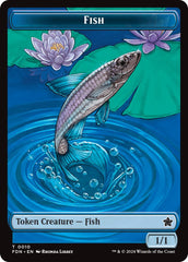 Faerie // Fish Doubled-Sided Token [Foundations Tokens] | Kessel Run Games Inc. 