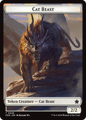 Cat Beast // Dragon (0017) Double-Sided Token [Foundations Tokens] | Kessel Run Games Inc. 