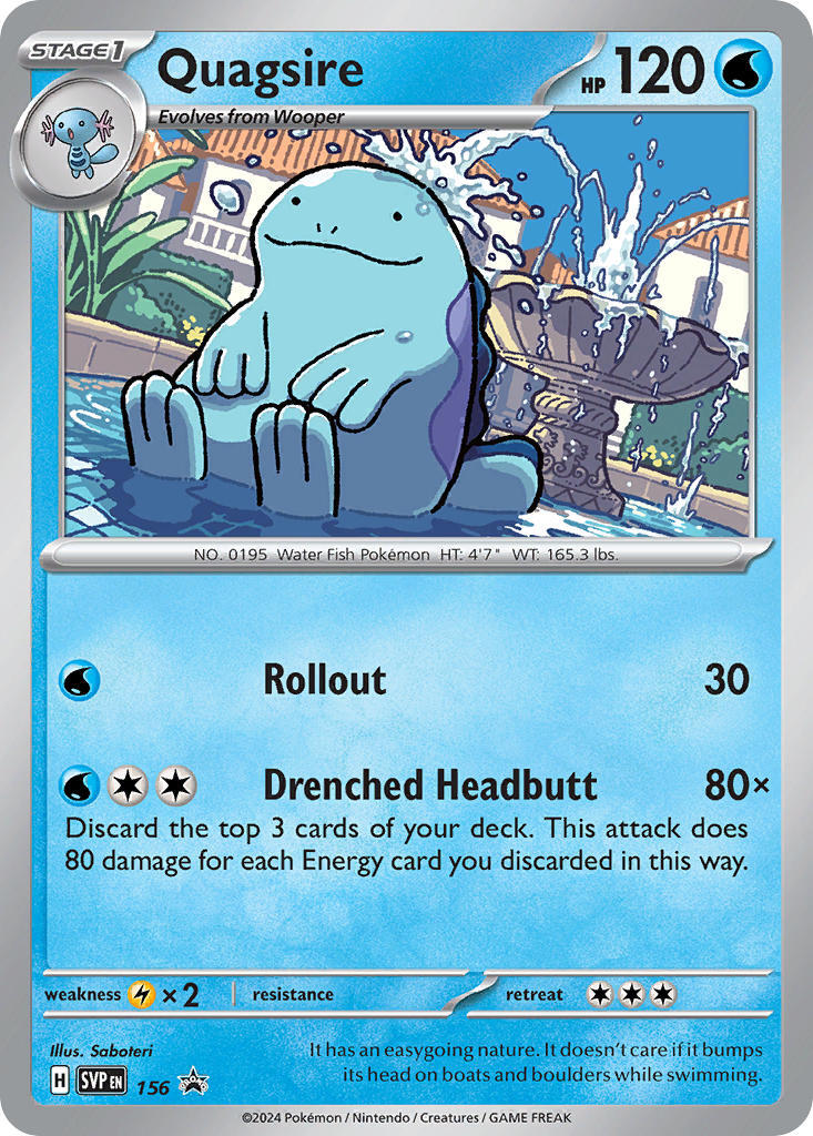 Quagsire (156) [Scarlet & Violet: Black Star Promos] | Kessel Run Games Inc. 