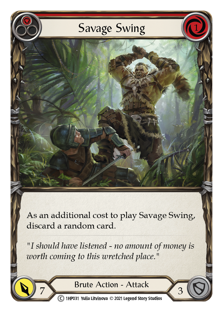 Savage Swing (Red) [1HP031] (History Pack 1) | Kessel Run Games Inc. 