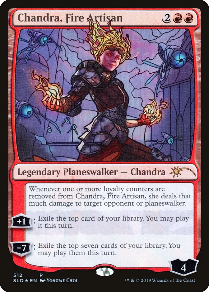 Chandra, Fire Artisan (Stained Glass) [Secret Lair Drop Promos] | Kessel Run Games Inc. 