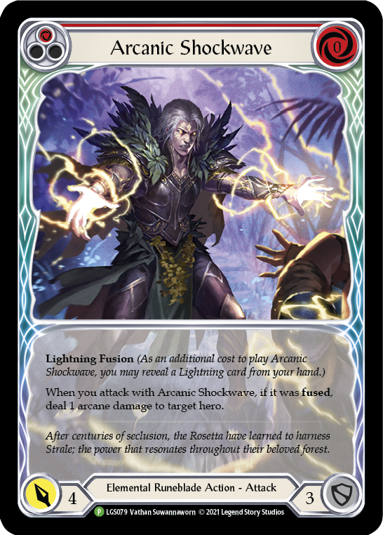 Arcanic Shockwave (Red Extended Art) [LGS079] (Promo)  Rainbow Foil | Kessel Run Games Inc. 