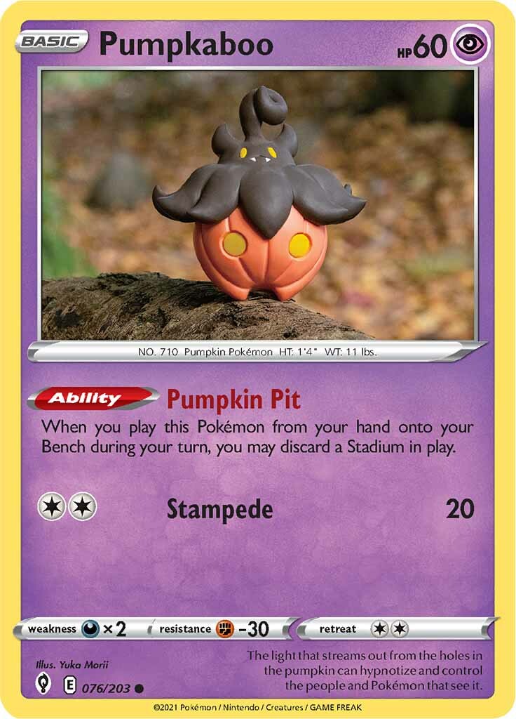 Pumpkaboo (076/203) [Sword & Shield: Evolving Skies] | Kessel Run Games Inc. 