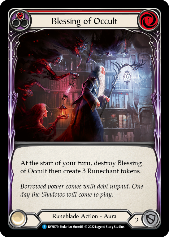 Blessing of Occult (Red) [DYN179] (Dynasty)  Rainbow Foil | Kessel Run Games Inc. 