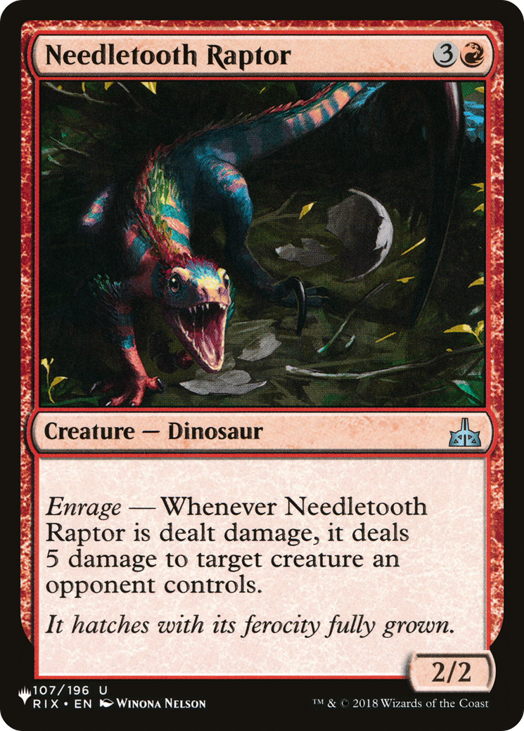 Needletooth Raptor [The List Reprints] | Kessel Run Games Inc. 