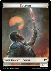 Copy (54) // Human Soldier Double-Sided Token [Commander Masters Tokens] | Kessel Run Games Inc. 
