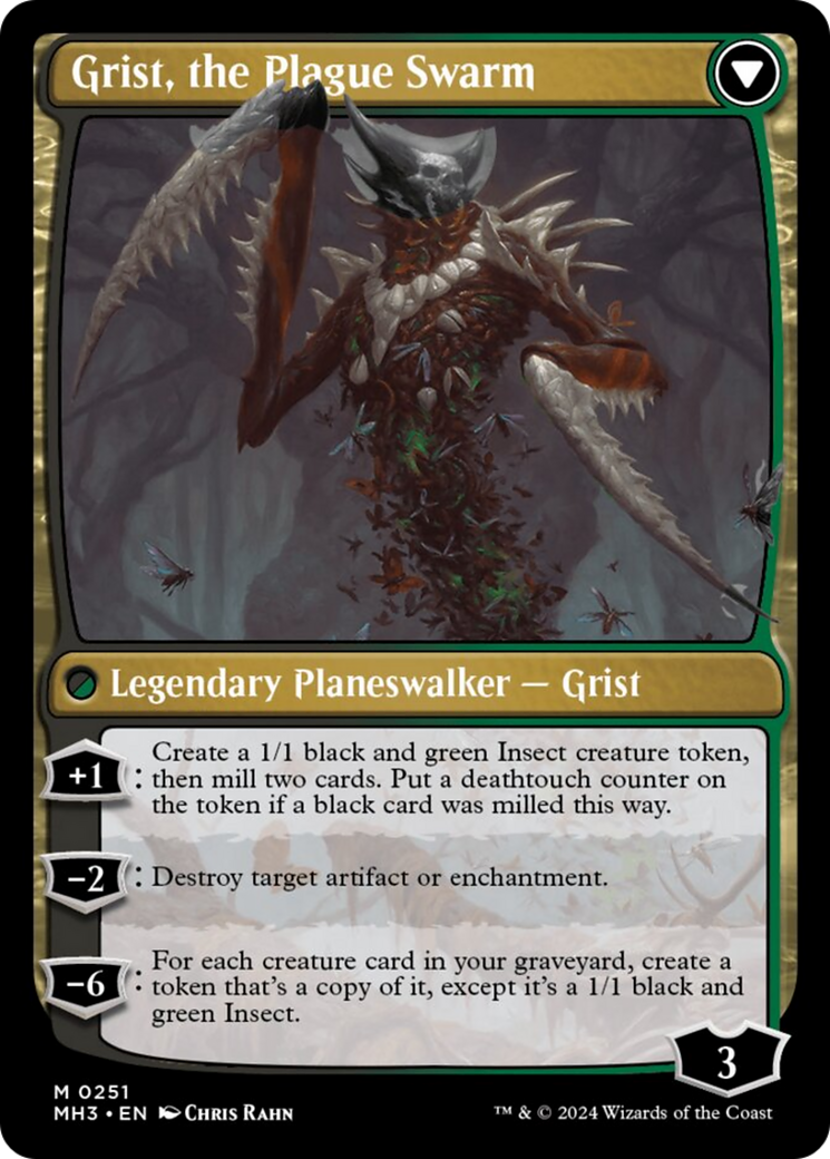 Grist, Voracious Larva // Grist, the Plague Swarm [Modern Horizons 3] | Kessel Run Games Inc. 