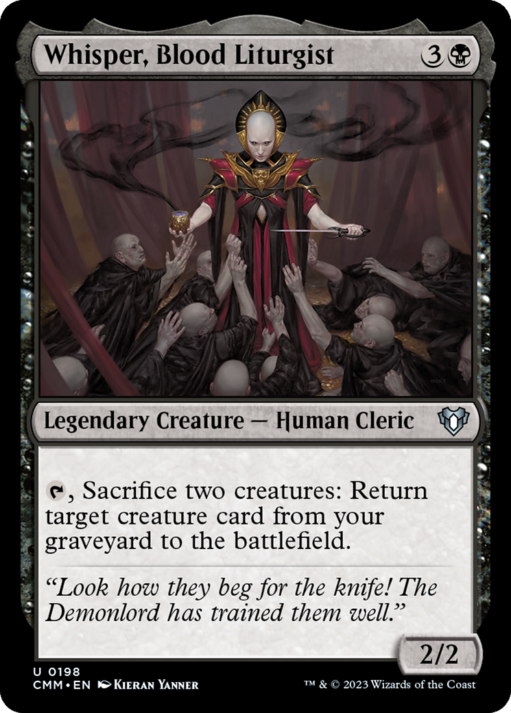 Whisper, Blood Liturgist [Commander Masters] | Kessel Run Games Inc. 