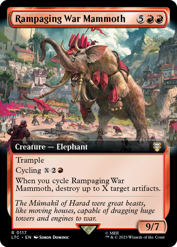 Rampaging War Mammoth (Extended Art) [The Lord of the Rings: Tales of Middle-Earth Commander] | Kessel Run Games Inc. 