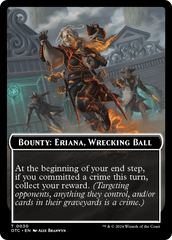 Bounty: Eriana, Wrecking Ball // Bounty Rules Double-Sided Token [Outlaws of Thunder Junction Commander Tokens] | Kessel Run Games Inc. 