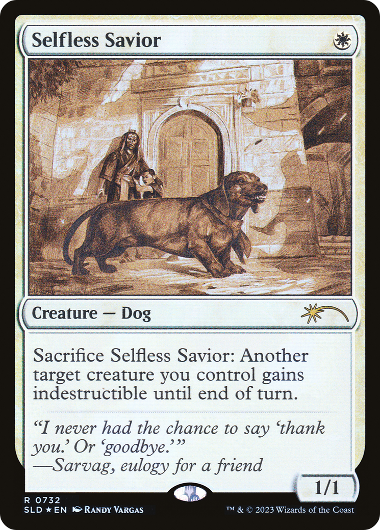 Selfless Savior (Sketch) [Secret Lair Drop Promos] | Kessel Run Games Inc. 