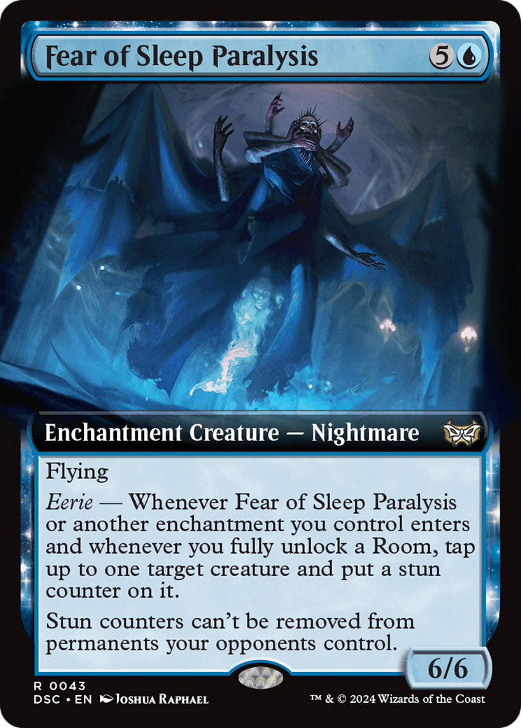 Fear of Sleep Paralysis (Extended Art) [Duskmourn: House of Horror Commander] | Kessel Run Games Inc. 