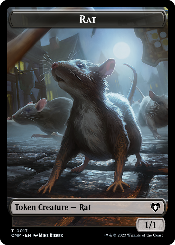 Rat Token [Commander Masters Tokens] | Kessel Run Games Inc. 