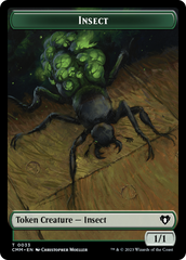 Spirit (0010) // Insect Double-Sided Token [Commander Masters Tokens] | Kessel Run Games Inc. 