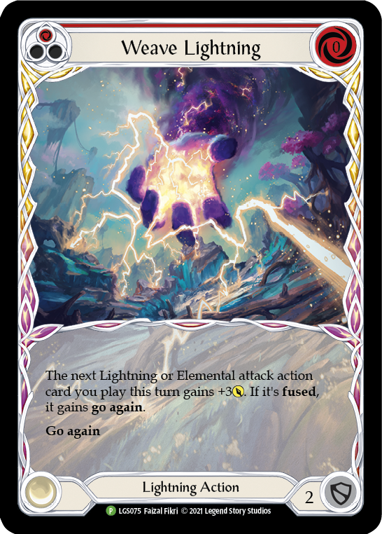 Weave Lightning (Red) [LGS075] (Promo)  Rainbow Foil | Kessel Run Games Inc. 