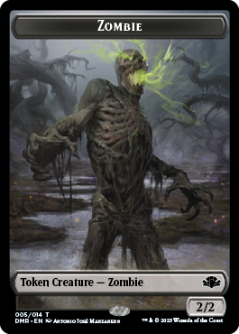 Zombie // Saproling Double-Sided Token [Dominaria Remastered Tokens] | Kessel Run Games Inc. 