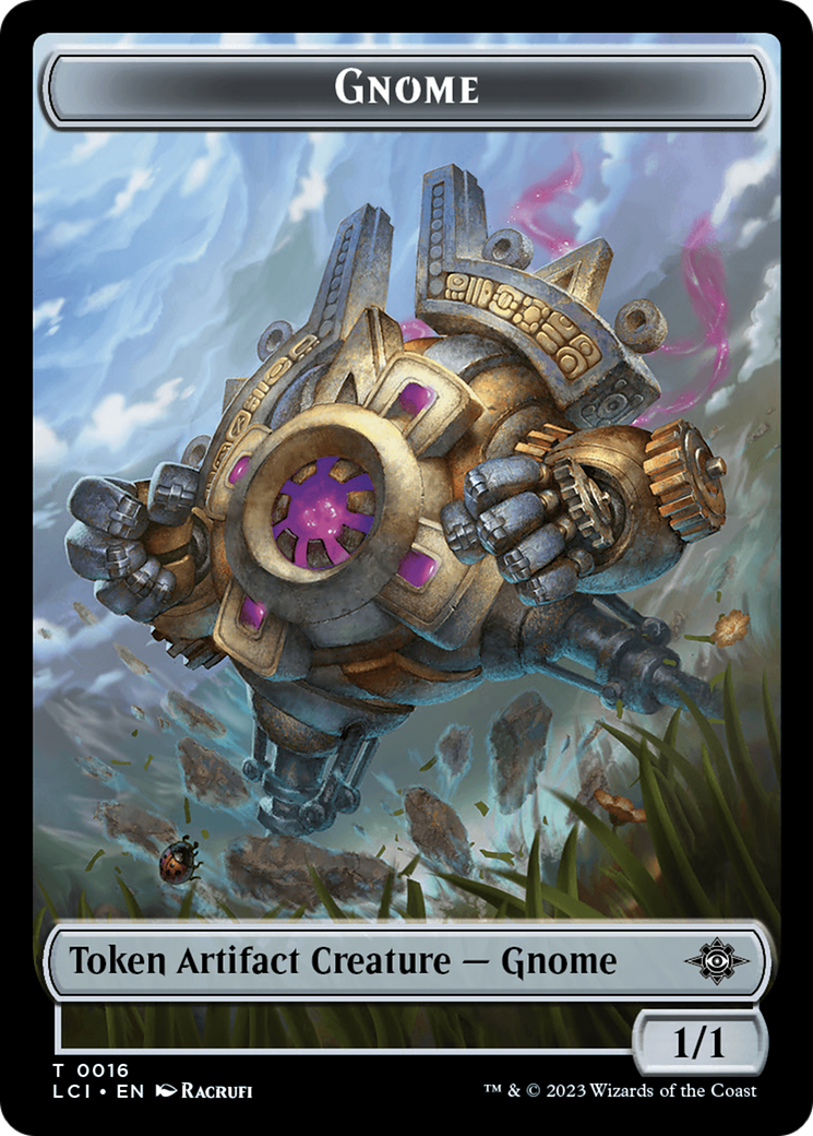 Gnome // Golem Double-Sided Token [The Lost Caverns of Ixalan Tokens] | Kessel Run Games Inc. 
