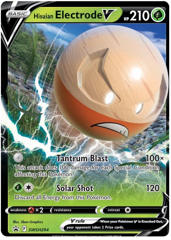 Hisuian Electrode V (SWSH294) (Jumbo Card) [Sword & Shield: Black Star Promos] | Kessel Run Games Inc. 