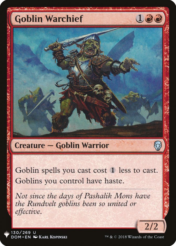 Goblin Warchief [The List] | Kessel Run Games Inc. 