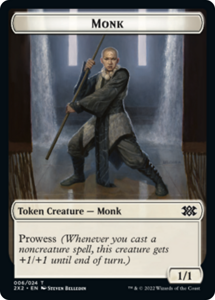 Spider // Monk Double-Sided Token [Double Masters 2022 Tokens] | Kessel Run Games Inc. 