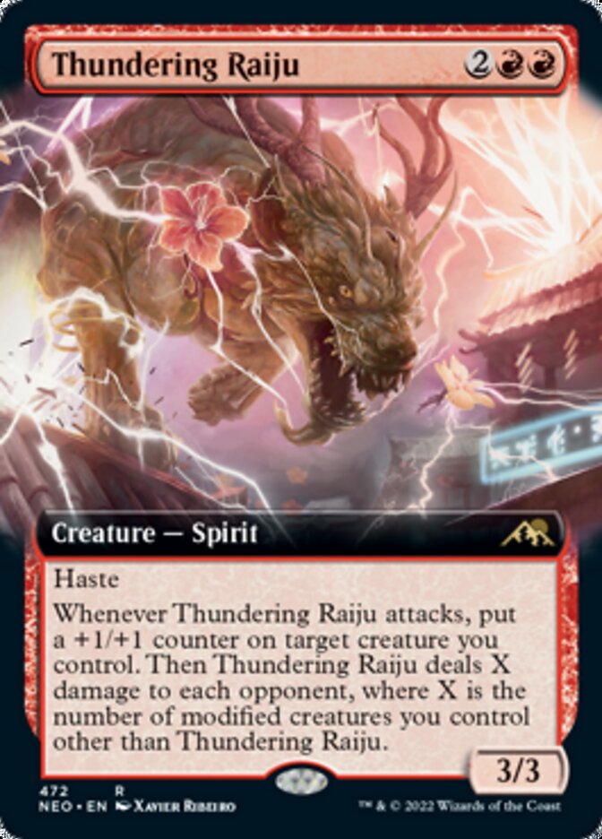 Thundering Raiju (Extended Art) [Kamigawa: Neon Dynasty] | Kessel Run Games Inc. 