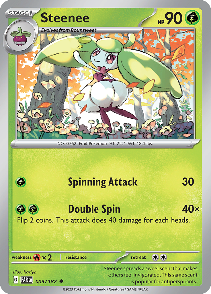 Steenee (009/182) [Scarlet & Violet: Paradox Rift] | Kessel Run Games Inc. 