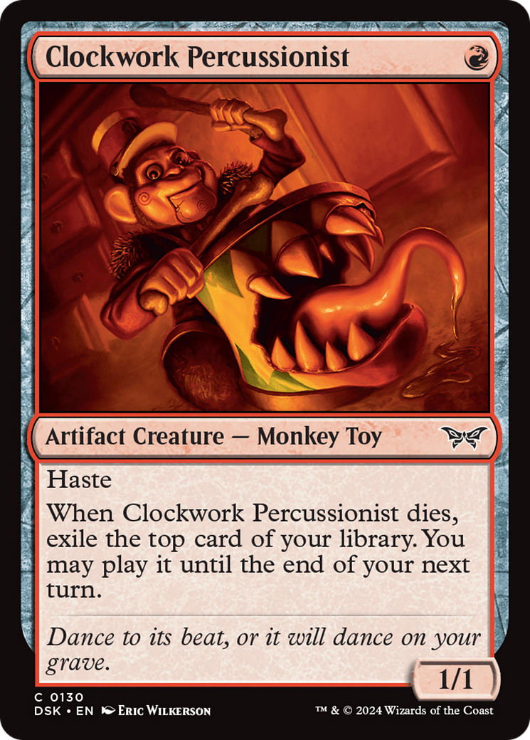 Clockwork Percussionist (0130) [Duskmourn: House of Horror] | Kessel Run Games Inc. 