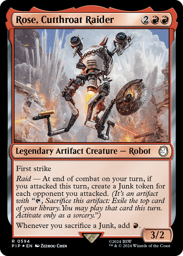 Rose, Cutthroat Raider (Surge Foil) [Fallout] | Kessel Run Games Inc. 