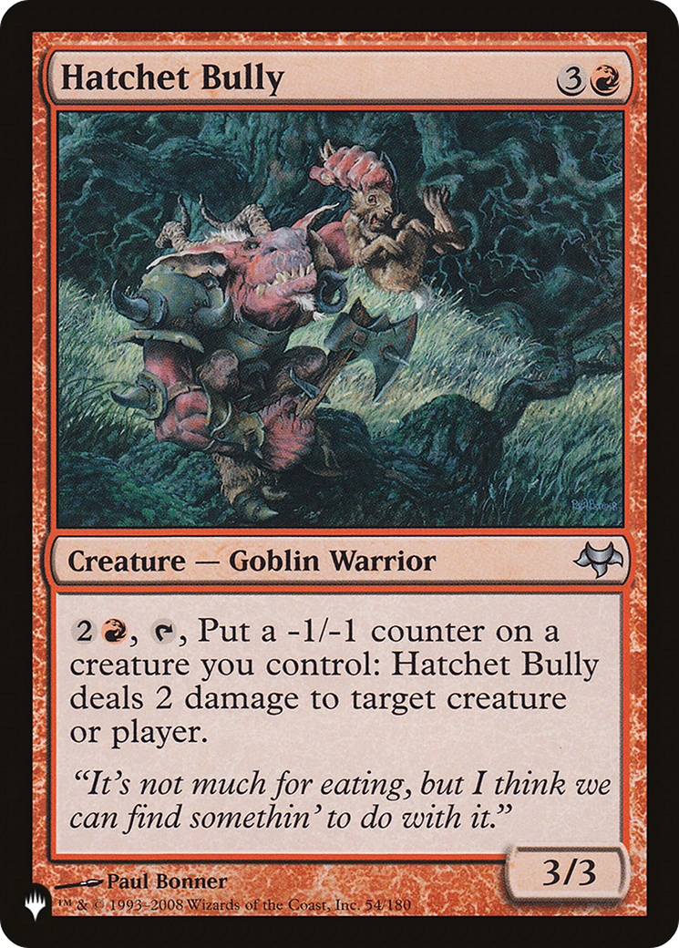 Hatchet Bully [The List Reprints] | Kessel Run Games Inc. 