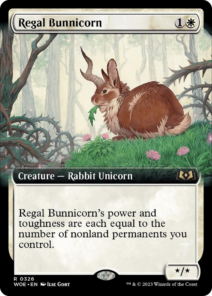 Regal Bunnicorn (Extended Art) [Wilds of Eldraine] | Kessel Run Games Inc. 