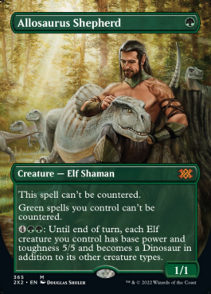 Allosaurus Shepherd (Borderless Alternate Art) [Double Masters 2022] | Kessel Run Games Inc. 