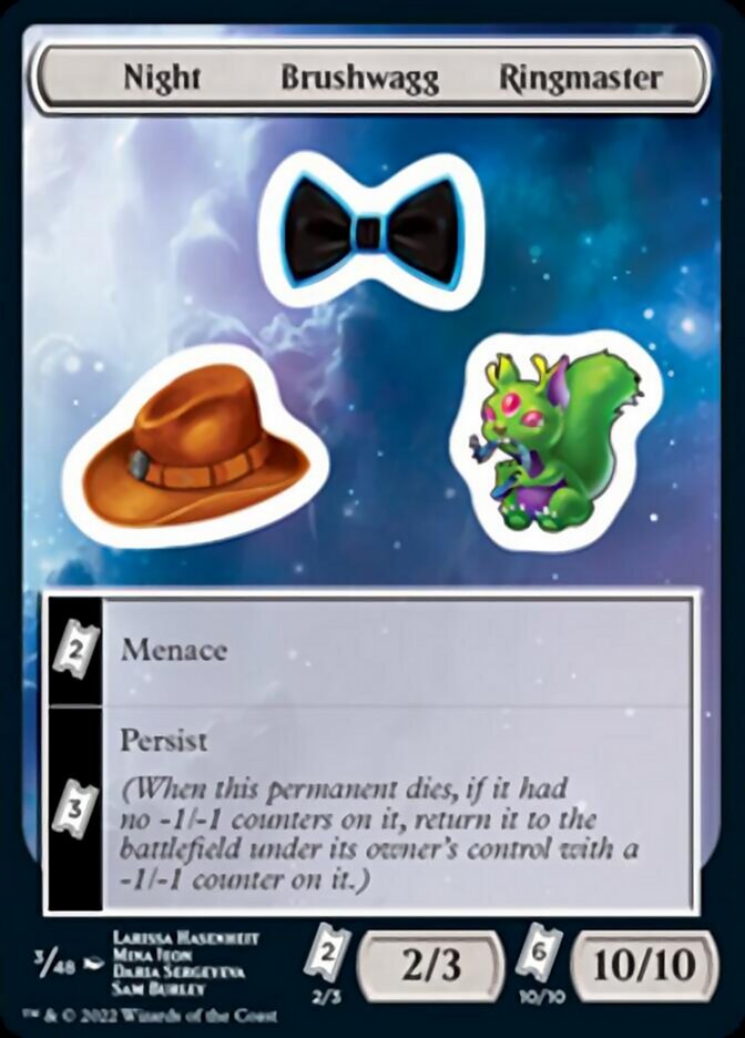 Night Brushwagg Ringmaster [Unfinity Stickers] | Kessel Run Games Inc. 