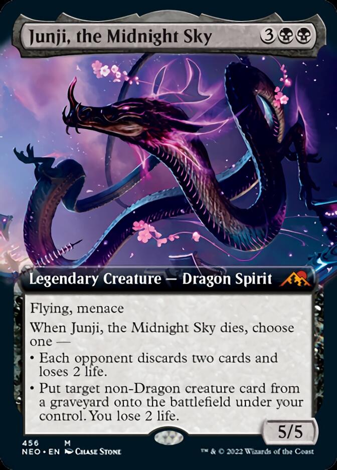 Junji, the Midnight Sky (Extended Art) [Kamigawa: Neon Dynasty] | Kessel Run Games Inc. 