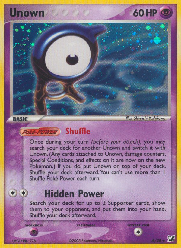 Unown (A/28) [EX: Unseen Forces] | Kessel Run Games Inc. 