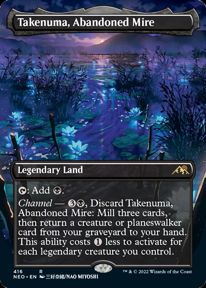 Takenuma, Abandoned Mire (Borderless Alternate Art) [Kamigawa: Neon Dynasty] | Kessel Run Games Inc. 