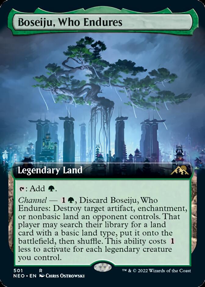 Boseiju, Who Endures (Extended Art) [Kamigawa: Neon Dynasty] | Kessel Run Games Inc. 