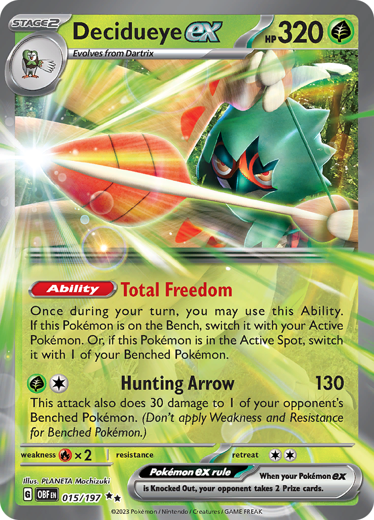 Decidueye ex (015/197) [Scarlet & Violet: Obsidian Flames] | Kessel Run Games Inc. 