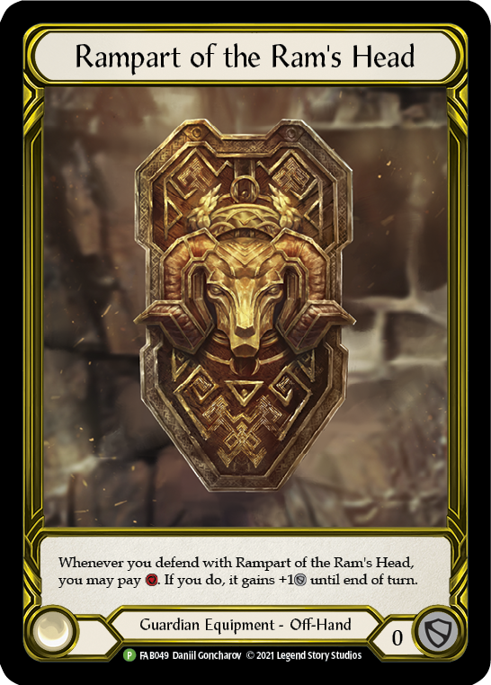 Rampart of the Ram's Head (Golden) [FAB049] (Promo)  Cold Foil | Kessel Run Games Inc. 