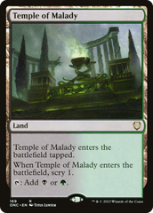 Temple of Malady [Phyrexia: All Will Be One Commander] | Kessel Run Games Inc. 