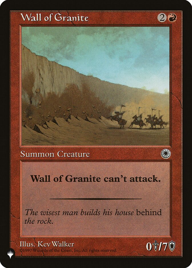 Wall of Granite [The List] | Kessel Run Games Inc. 