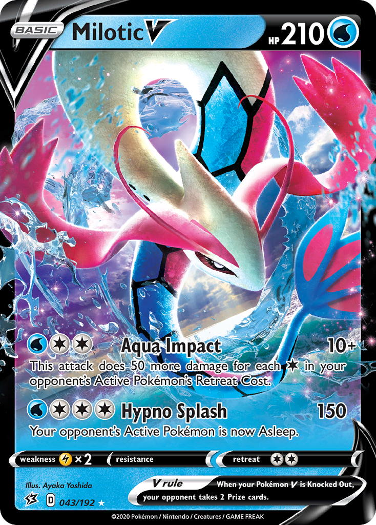 Milotic V (043/192) [Sword & Shield: Rebel Clash] | Kessel Run Games Inc. 