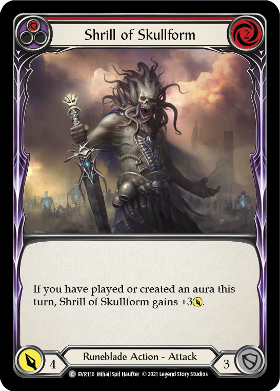 Shrill of Skullform (Red) [EVR116] (Everfest)  1st Edition Rainbow Foil | Kessel Run Games Inc. 