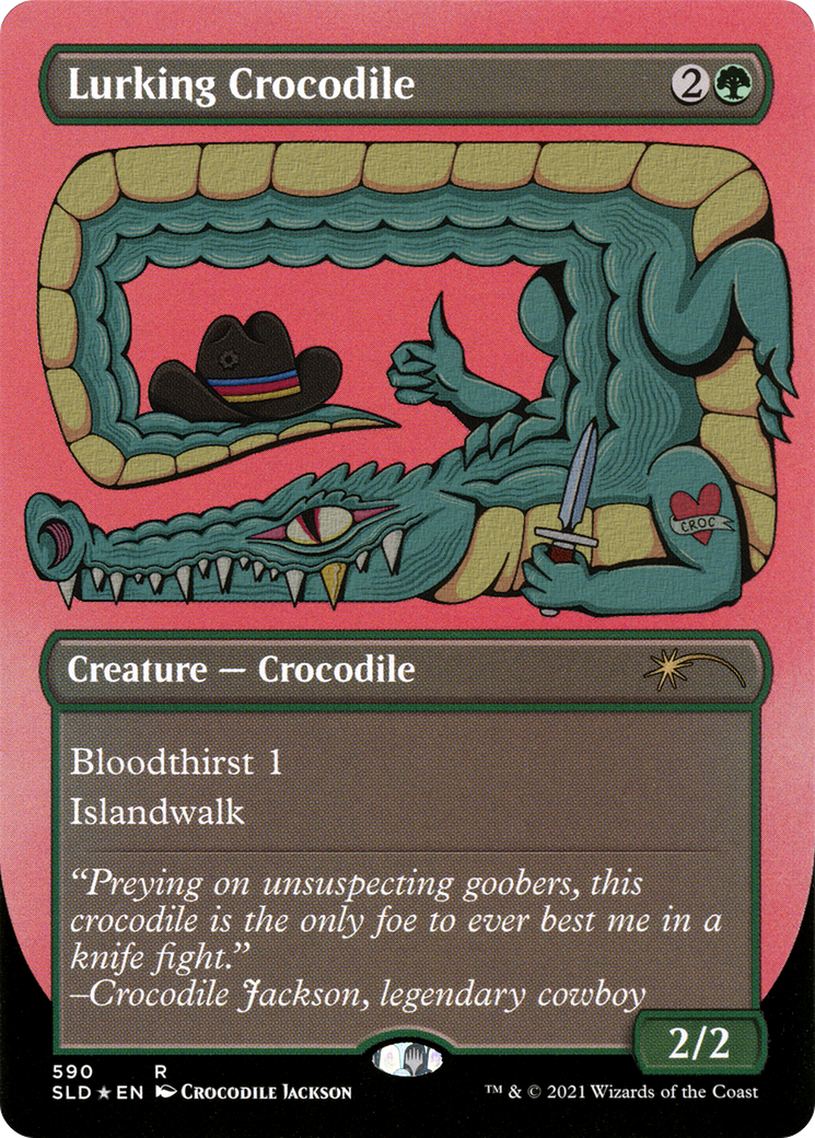 Lurking Crocodile (Foil Etched) [Secret Lair Drop Promos] | Kessel Run Games Inc. 