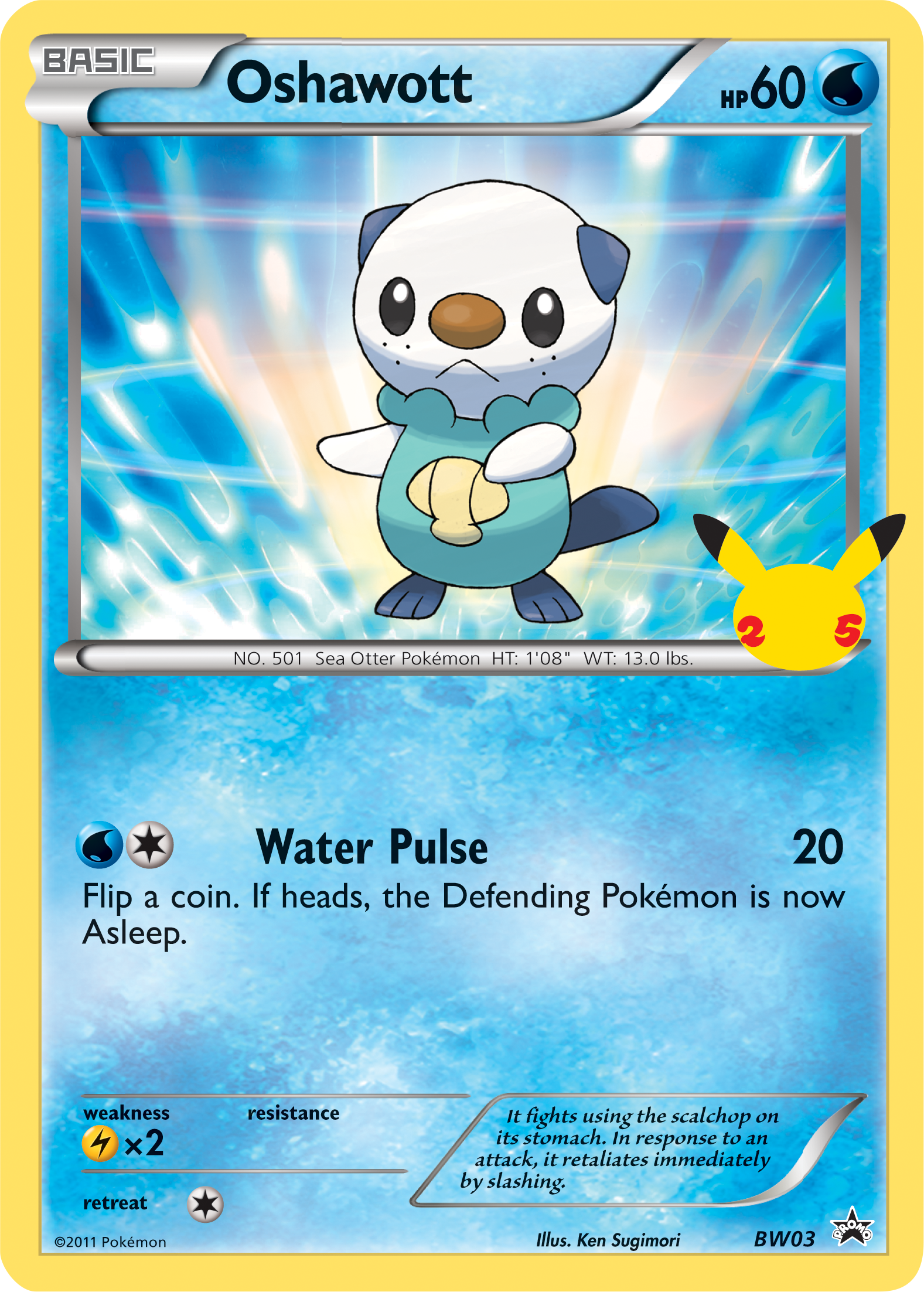 Oshawott (BW03) (Jumbo Card) [First Partner Pack] | Kessel Run Games Inc. 