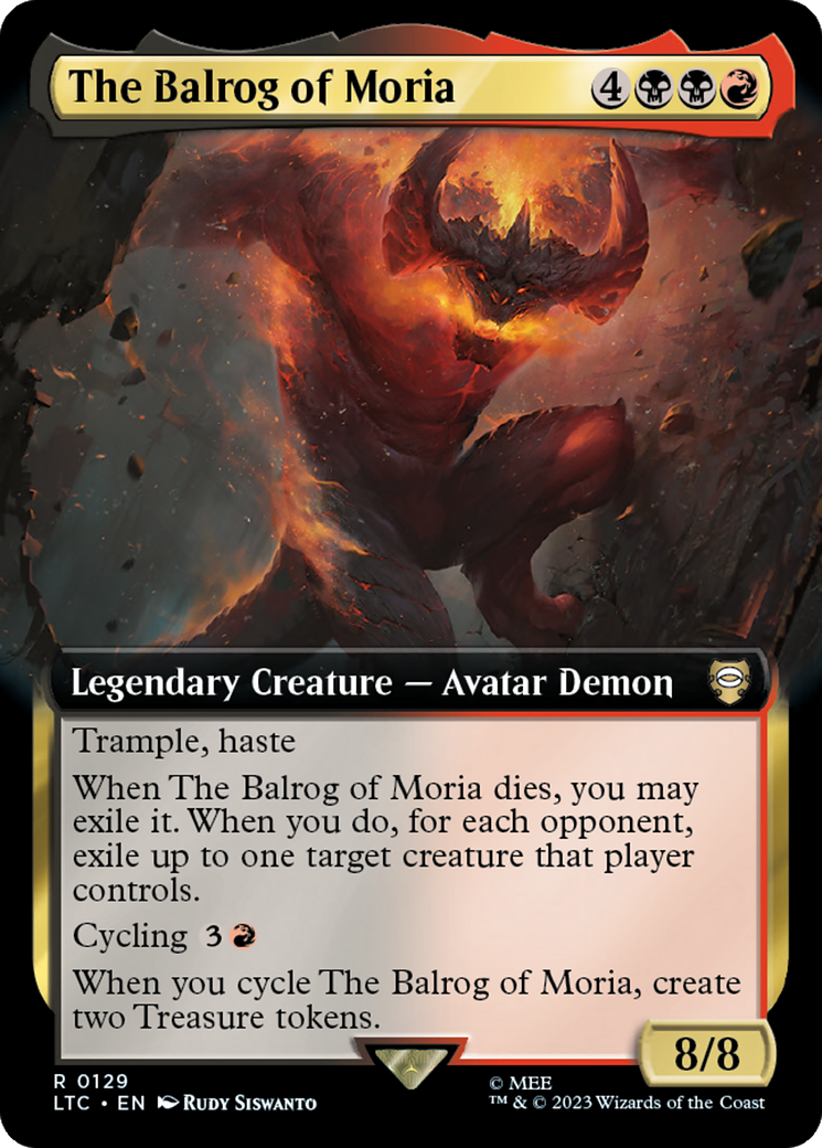 The Balrog of Moria (Extended Art) [The Lord of the Rings: Tales of Middle-Earth Commander] | Kessel Run Games Inc. 
