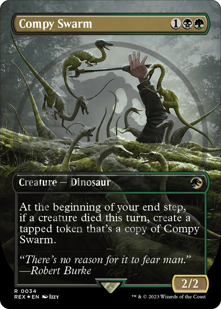 Compy Swarm (Emblem) (Borderless) [Jurassic World Collection Tokens] | Kessel Run Games Inc. 