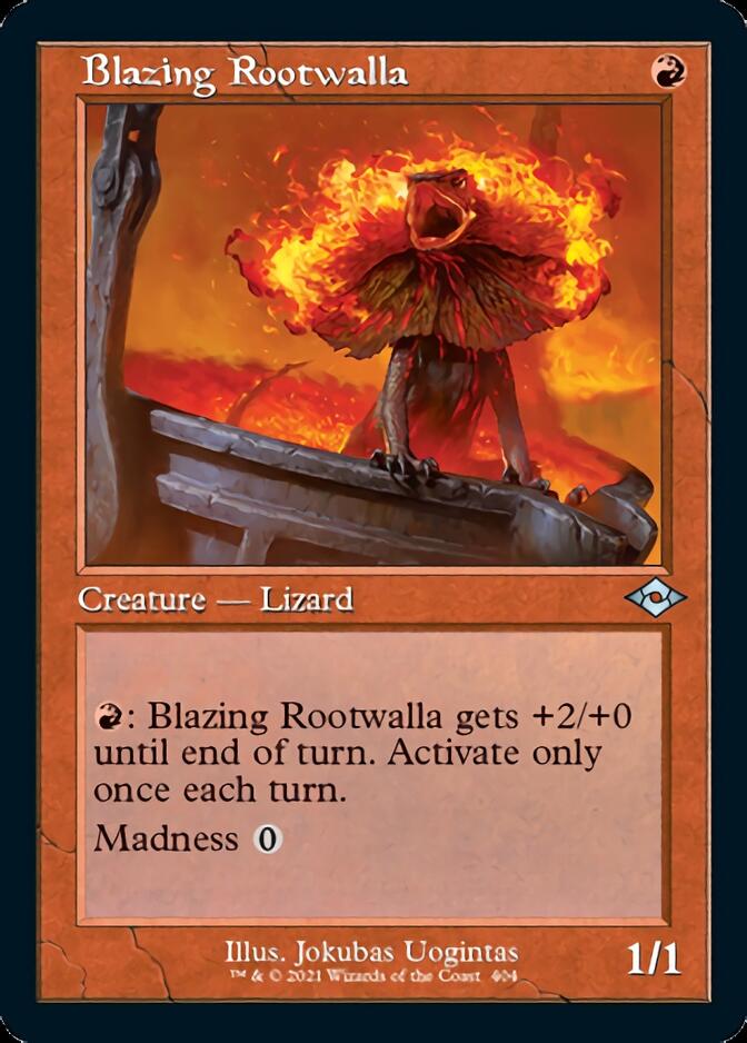 Blazing Rootwalla (Retro Foil Etched) [Modern Horizons 2] | Kessel Run Games Inc. 